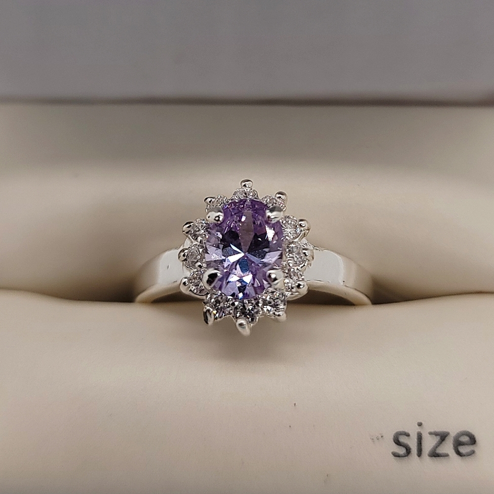 CityXCity Women's Pure Silver Plated Ring Size 8